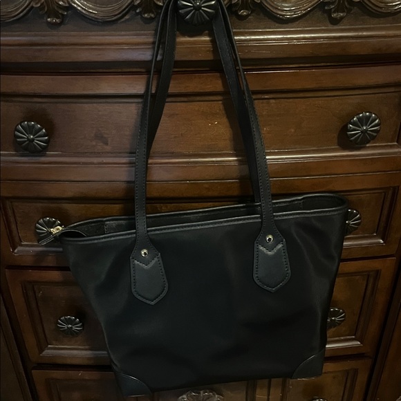 NWOT Michael Kors Black Leather Trim Tote - Picture 4 of 4